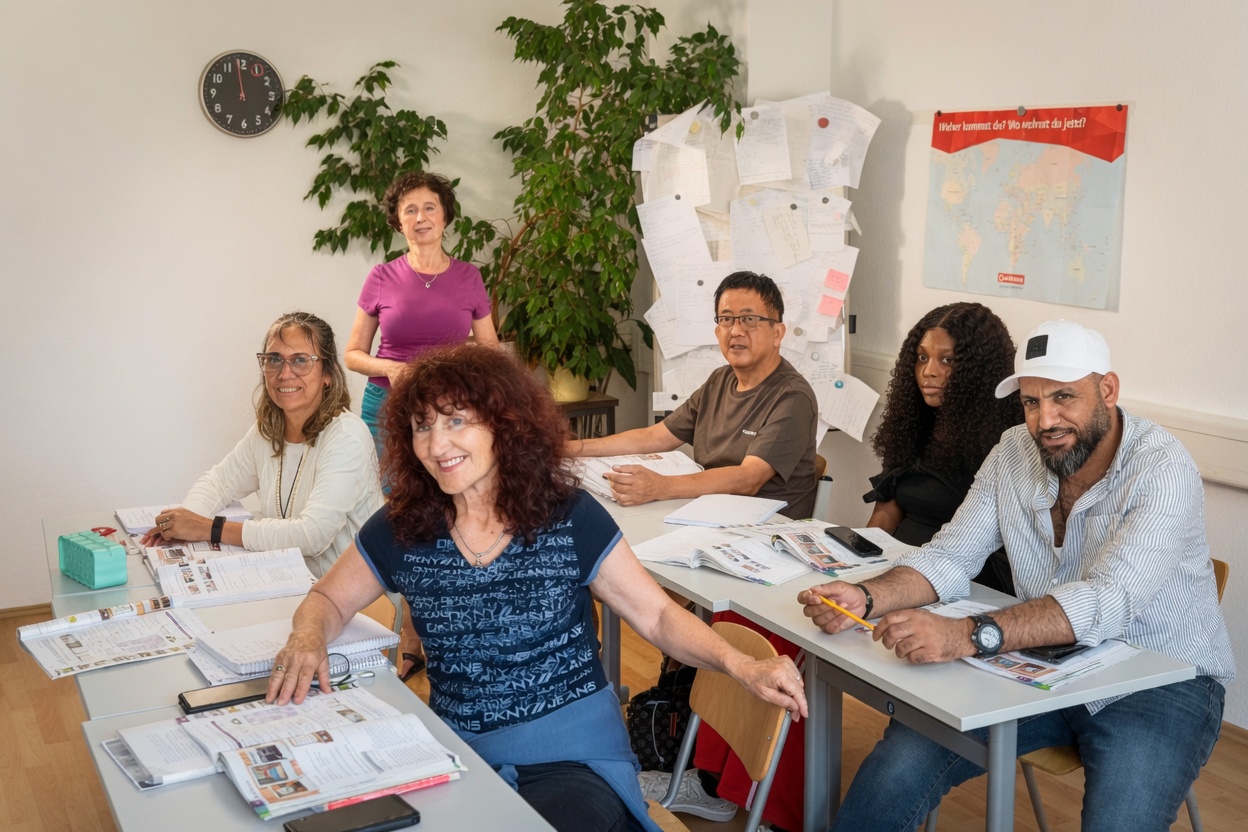 Deutsch lernen Nürnberg – internationale Studenten im Intensivkurs bei Primus