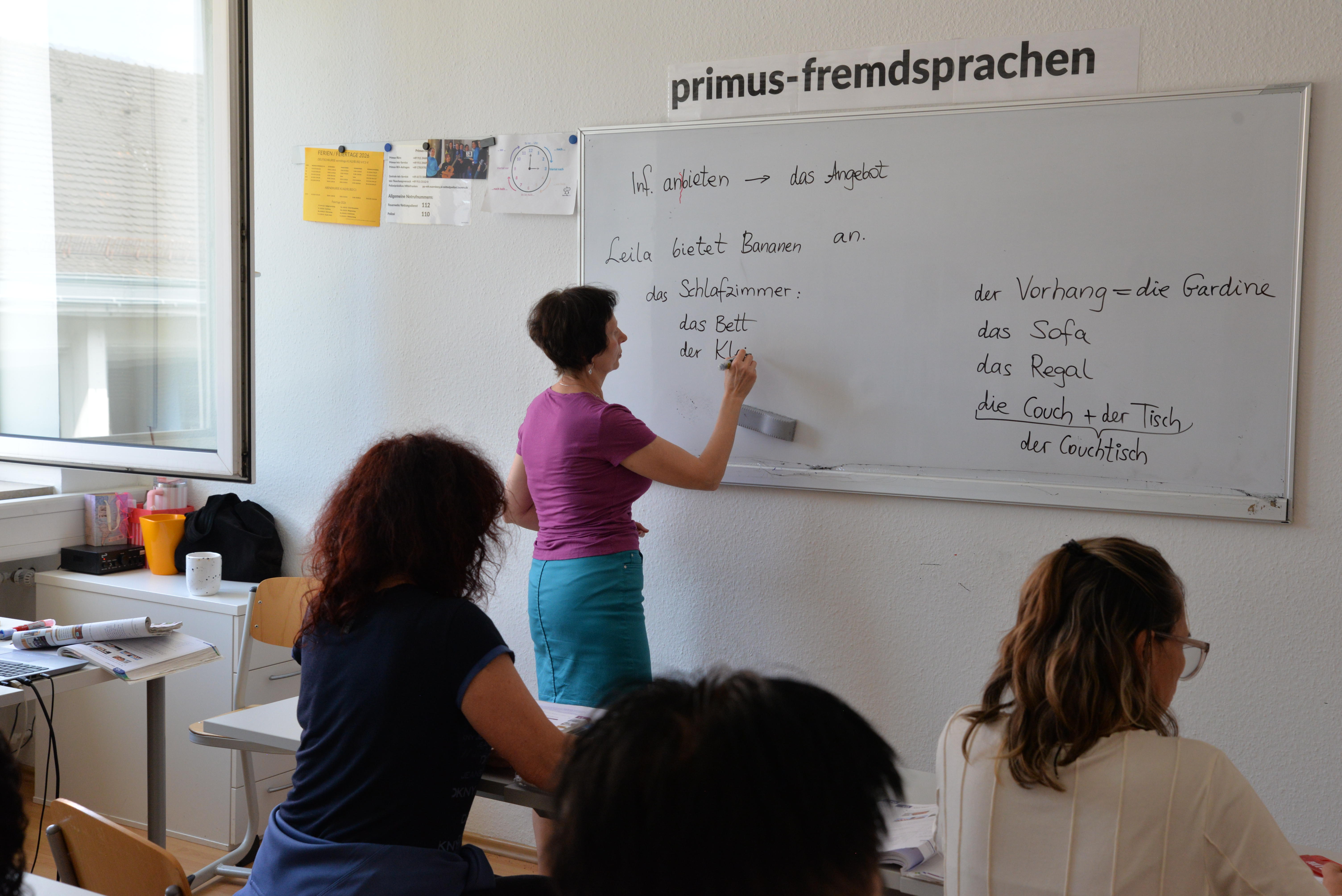 Deutsch lernen Nürnberg – internationale Studenten im Intensivkurs bei Primus