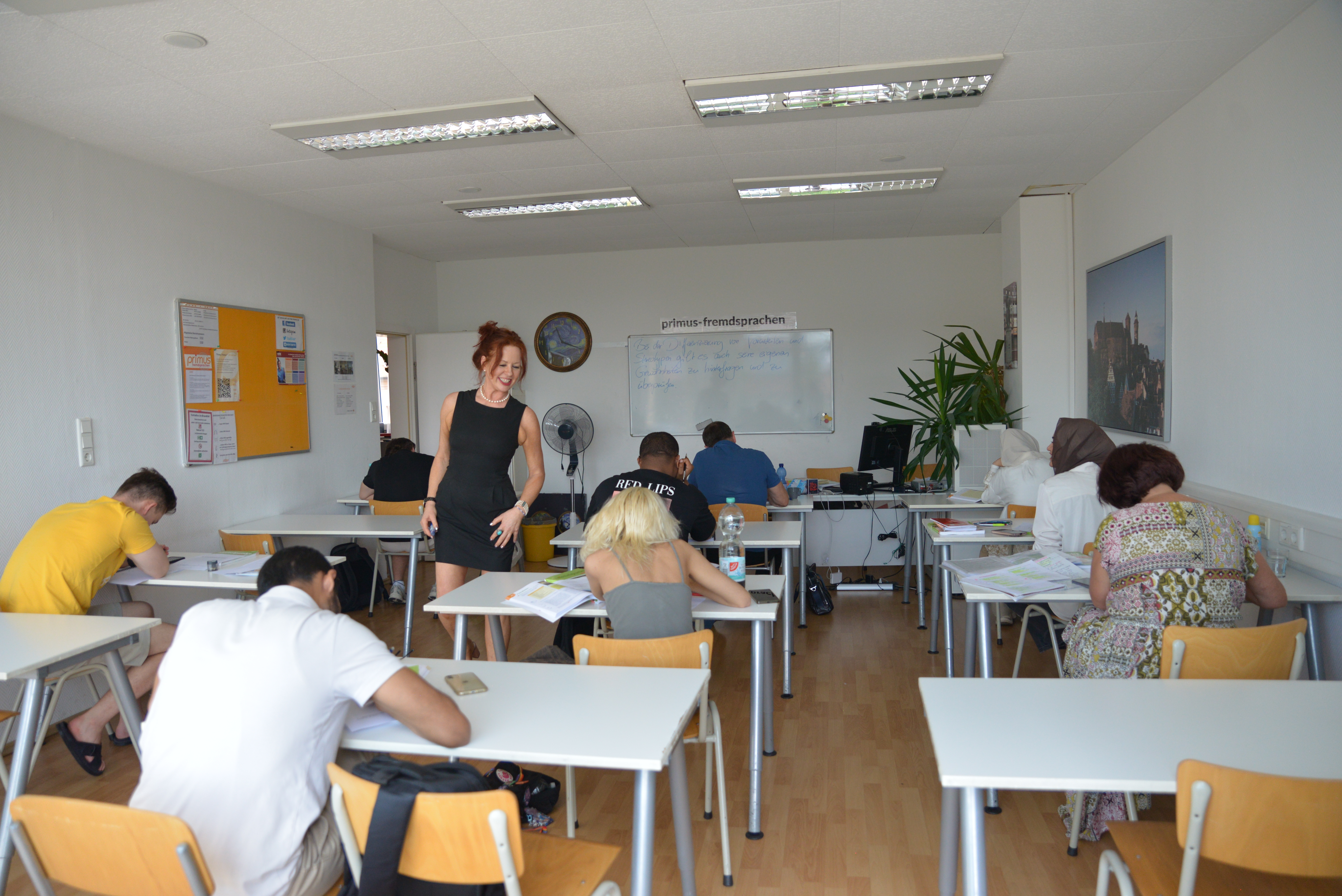 Deutsch lernen Nürnberg – internationale Studenten im Intensivkurs bei Primus